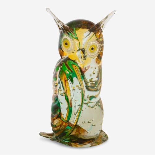 Murano Glass Owl Sculpture